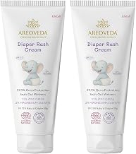 AreoVeda Diaper Rash Cream (50gm*2), Suitable for newborns & babies, 15% Zinc Oxide, Prevents & Soothes Rashes from Day 1, Relieves Itchiness & Discomfort