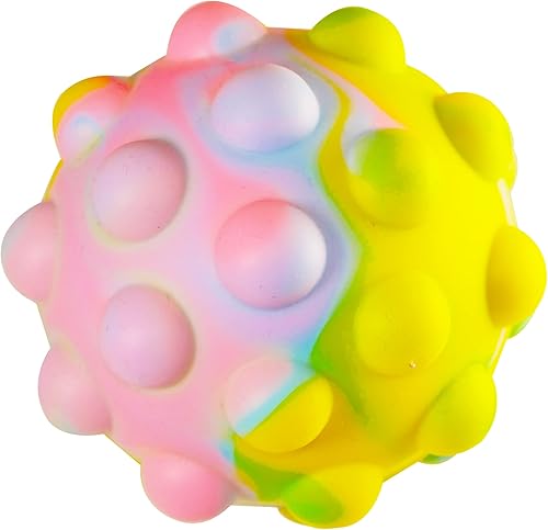 Tilcare Chew Chew - Pelota antiestrés para reventar burbujas 3D para niños y adultos con autismo, juguetes sensoriales de silicona de grado