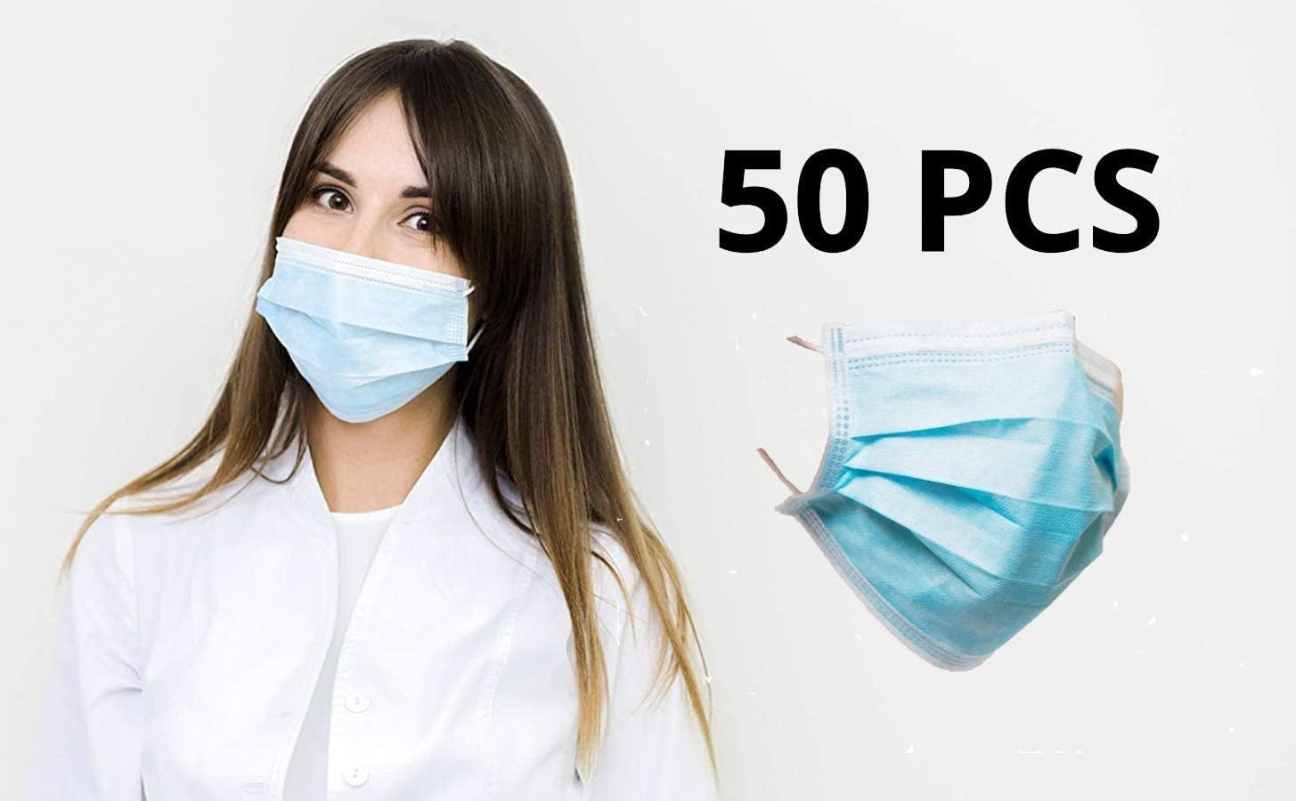 🛒 Crazy Deals Artisans Village Disposable Non-Woven Thick 3-Layer Safety Face Mask (Pack of 2000) - Breathable and Comfortable Elastic Ear Loop