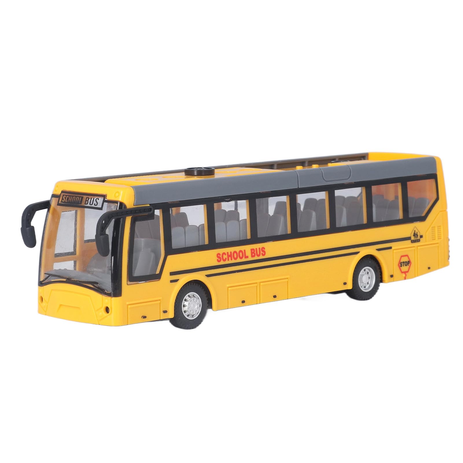 Vehículo de control remoto tipo autobús urbano recargable amarillo de alta simulación 8
