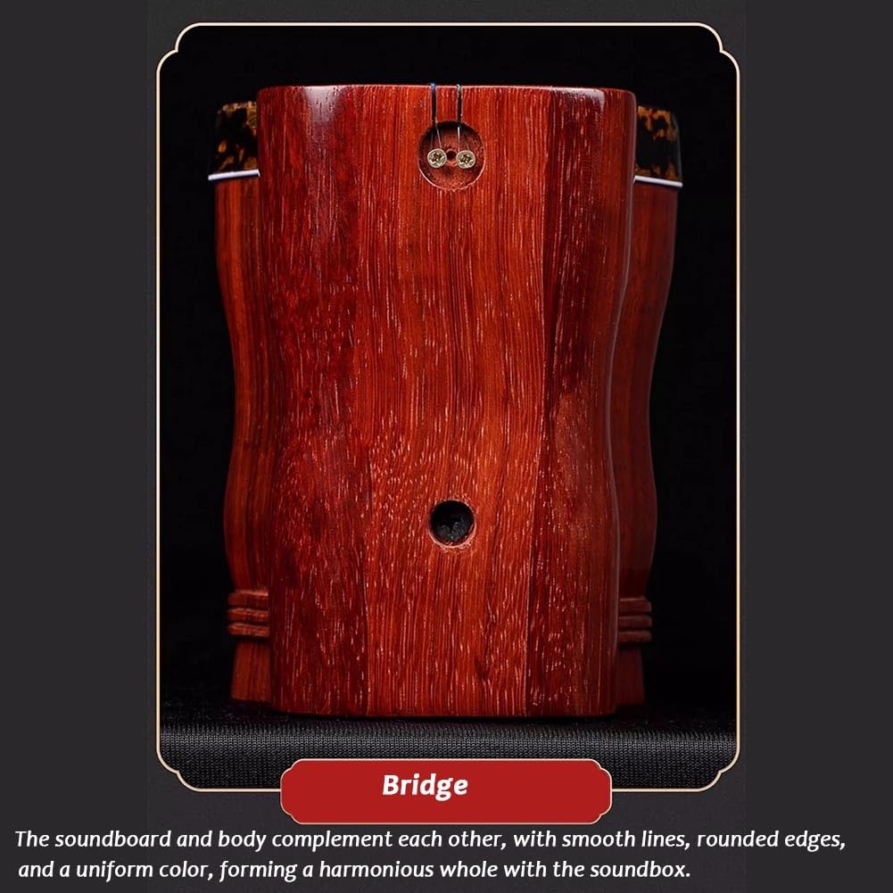 Erhu Cinese, Strumento Musicale Violino Cinese A Due Corde In Legno Di Palissandro Con Accessori Inclusi Ideale Per Principianti, Esibizioni E Esami Di Livello(Red-B)