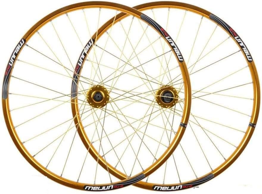Mountain Bike Wheelset,26 Inch MTB Cycling Wheels,Alloy Double Wall Rim Disc Brake Quick Release Sealed Bearings Compatible 7 8 9 10 Speed 32H