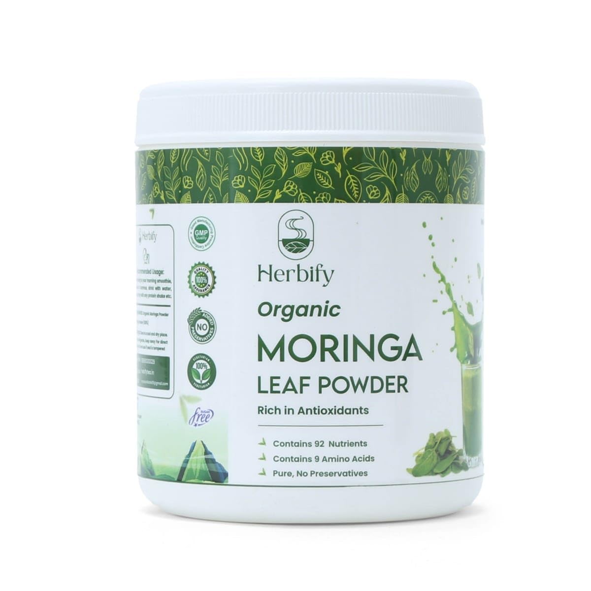 Herbify Organic Moringa Powder - Pure and Nutrient-Rich Superfood Supplement for Energy, Immunity, and Wellness - Non-GMO, Vegan, and Gluten-Free (B0CQLL9LCZ) Amazon Price History, Amazon Price Tracker