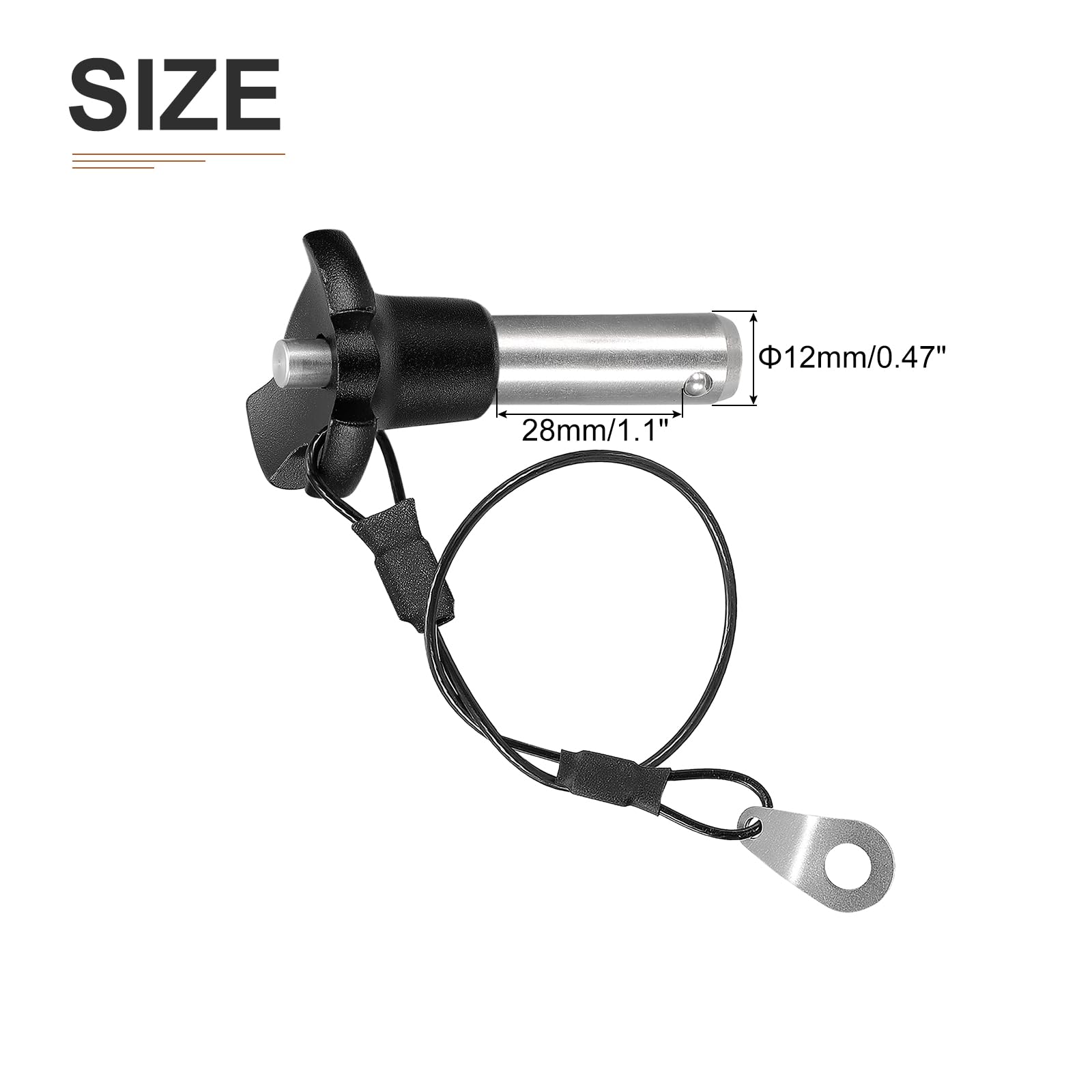 DTGN 12mmx28mm(DxL) Quick Release Pin, Good for Quickly Connecting Hooking Up Components - Image 2