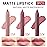 BINGBRUSH Crayon Matte Longwear Lipstick Pack Set,Moisture Smooth Color Stick Ultimate Lip Crayon for Makeup Collection - Waterproof Velvet Lipgloss (3pcs 01&03&07, 3 Count (Pack of 1))