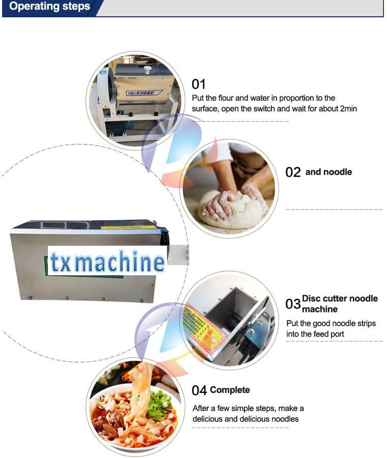 Stainless Steel Electric knife noodle machine pressing machine Commercial noodle cutter intelligent Noodle cutting machine (110V/60HZ)