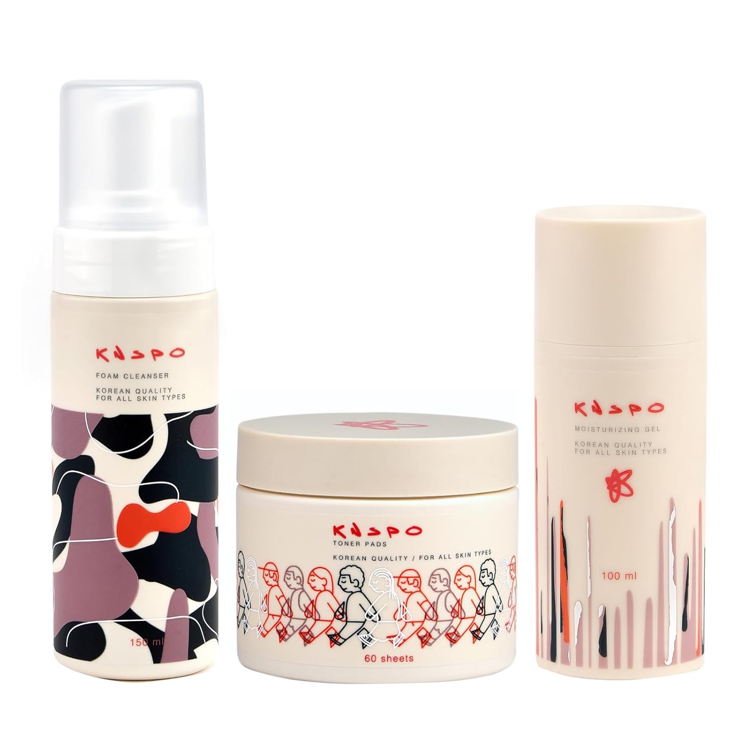 The Essential Pack - Korean Skincare Set with Face Wash, Toner for Face and Face Moisturizer - Suitable for All Skin Types - 3 pc