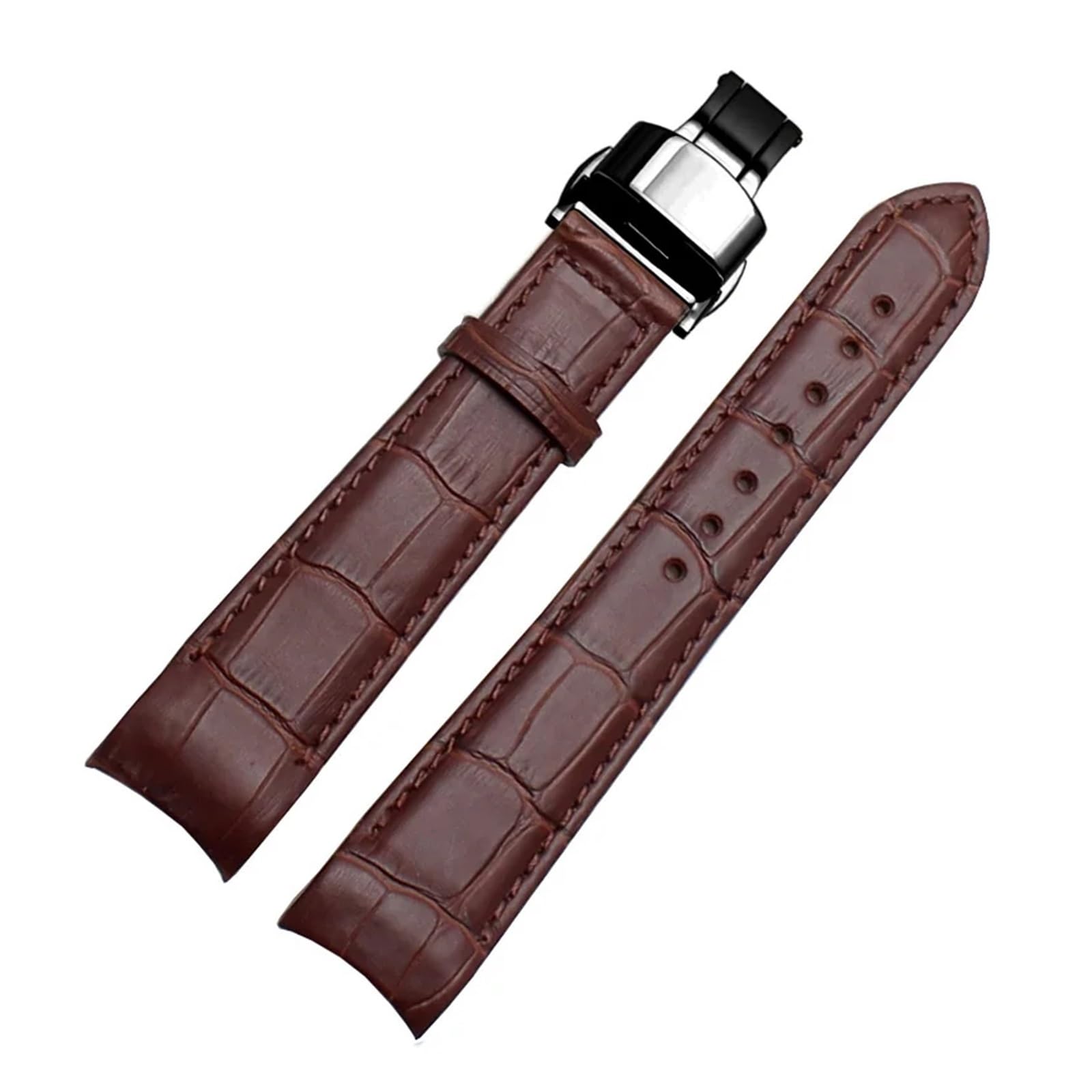 Bracelet en Cuir Bracelet de Montre de Montre Courbe 20 mm Ajustement pour BL9002-37 05A BT0001-12E 01A Band 21 mm Watchband 22 mm