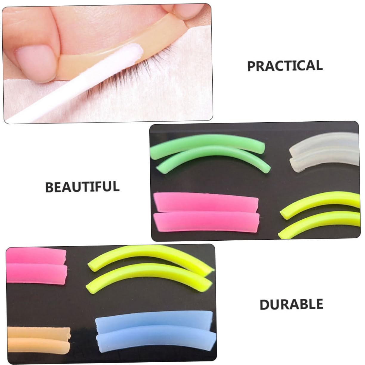 Housoutil 72pares Almohadillas De Para Perming De Pestañas Reutilizables y Lavables De Para Profesional y Personal