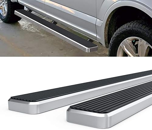 Vista 16 de Estribo Eboard de 6 pulgadas, color negro, compatible con Ford F150 2015-2023 SuperCrew Cab y F150 Lightning 2022-2023 y F-250 F-350 Super Duty