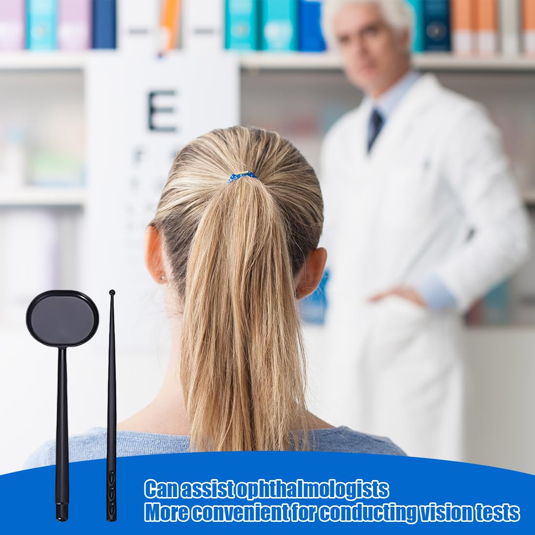 EIR 2 Pcs Accesorio de Examen Ocular,Oclusor ocular de mano Eye Occluder Cover para Exámenes Oculares,Ideal para Consultorio Médico