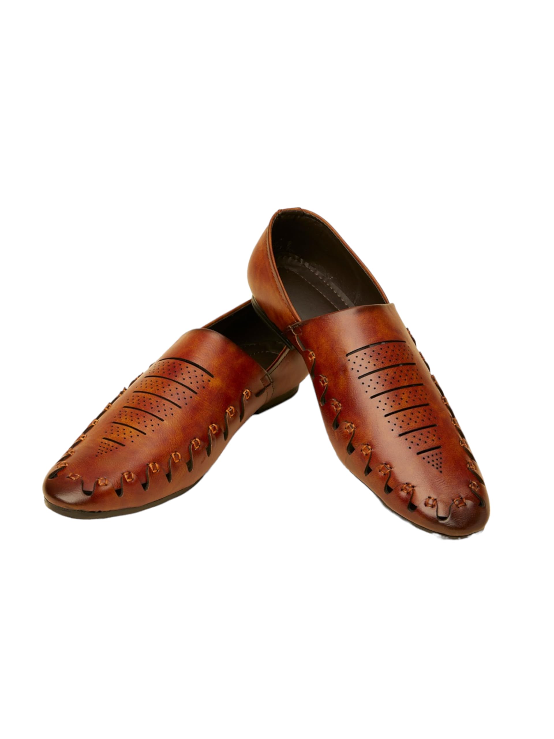 Manyavar Brown Self Texture Loafers Juti|Mens Ethnic Jutti | Juttis and Mojaris|Loafers (B0D1TPN97H) Amazon Price History, Amazon Price Tracker