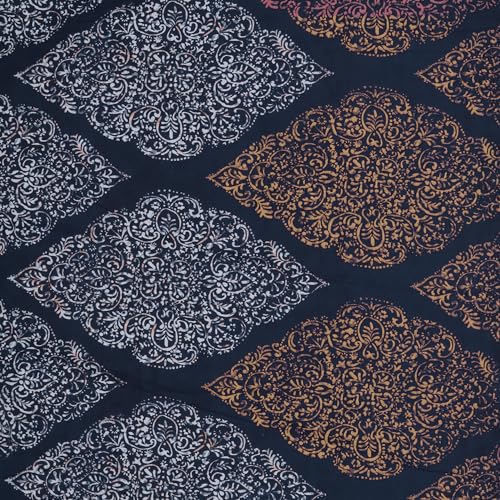 Image of Cloth Fusion Cotton Feel Pillow Covers Set of 2 with Envelope Closure (17X27 Inches, Midnight Paisley)