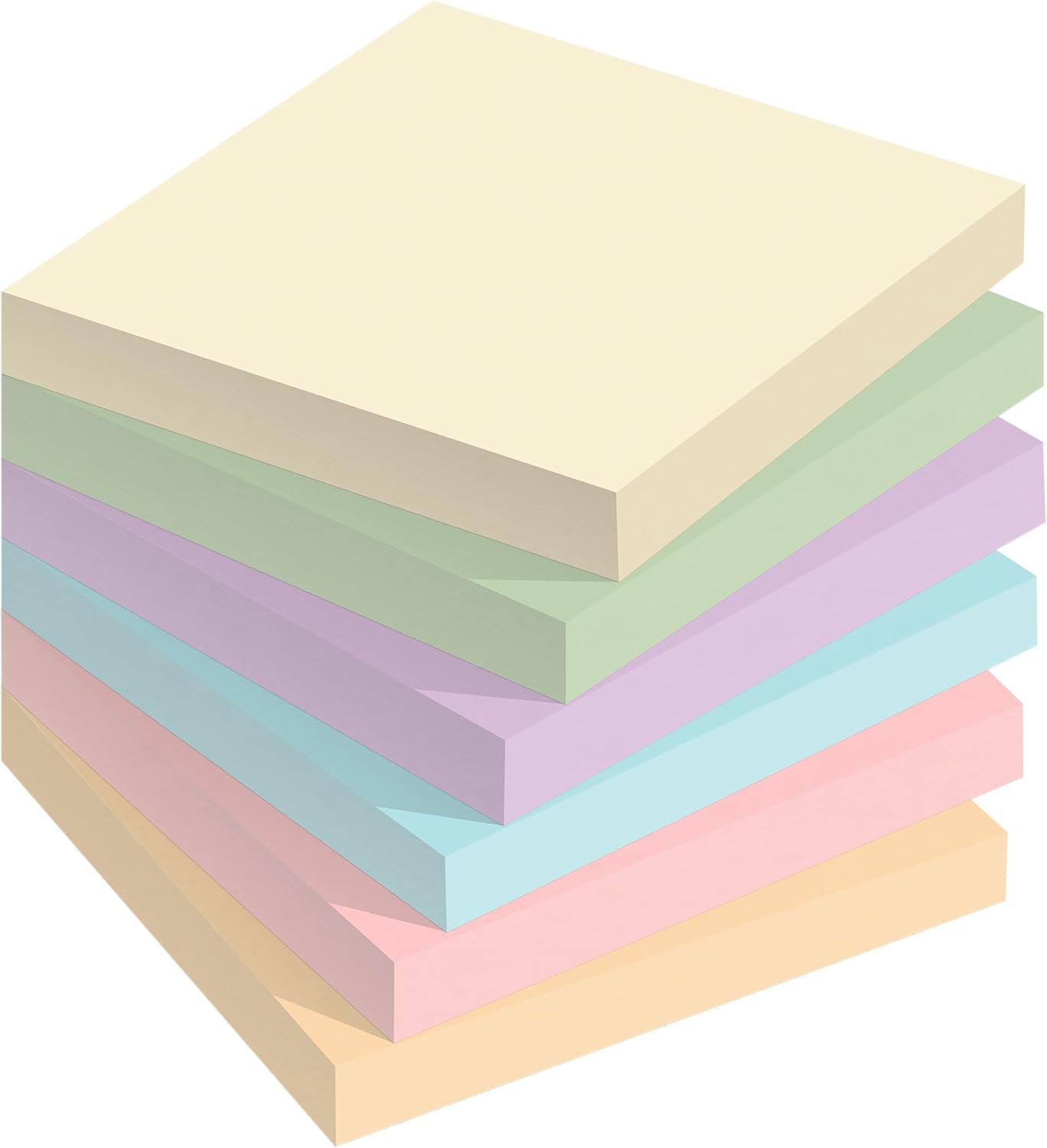 Super Sticky Notes, 600 Sheets Self-Sticking Notes for Walls Desktop Monitors and Fridge, Multi Use Sticky Notes in Pastel Colour for Organization and to Do Lists, 6 Pack Super Sticky Notes, 600 Sheets Self-Sticking Notes for Walls Desktop Monitors and Fridge, Multi Use Sticky Notes in Pastel Colour for Organization and to Do Lists, 6 Pack