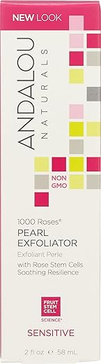 オーガニック ボタニカル 洗顔料 スクラブ洗顔 ナチュラル フルーツ幹細胞 「 1000 Roses® パールエクスフォリエーター 」 ANDALOU naturals アンダルー ナチュラルズ