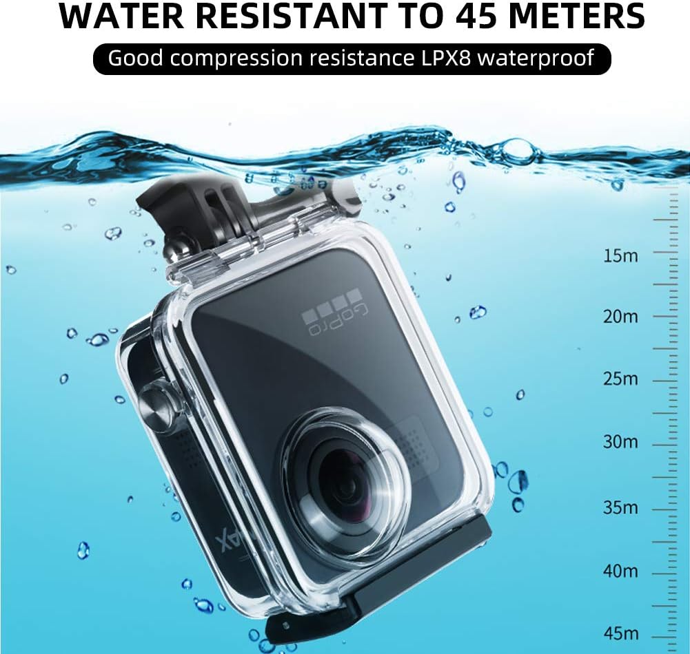 Gеt Dіѕсоunt оƒƒеr ParaPace 45M Waterproof Housing Case for Gopro Max,Action Camera Underwater Diving Protective Shell with Bracket Accessories