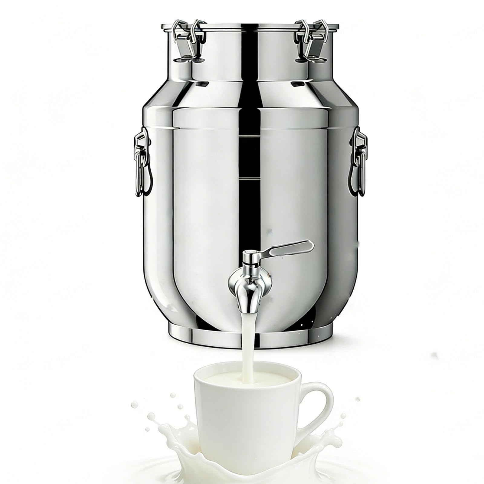 Distributore d'acqua in acciaio inox con rubinetto Secchio per il latte 2,5/5/10/15/20/25/30/40/50 l Sigillo per il trasporto del latte lattina per il trasporto del latte lattina di stoccaggio del