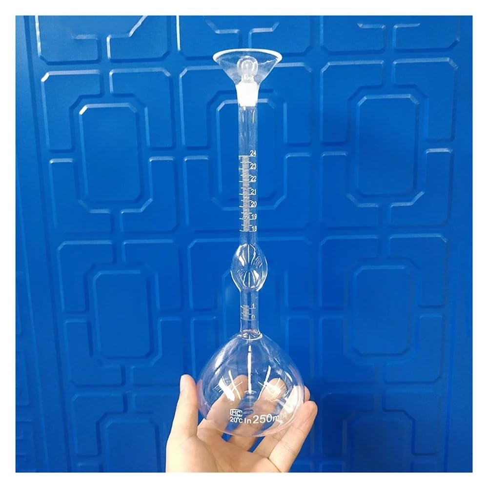 Picnometro solido in vetro borosilicato, capacità 250 ml, bottiglia for densità, utensili sperimentali Attrezzature da laboratorio
