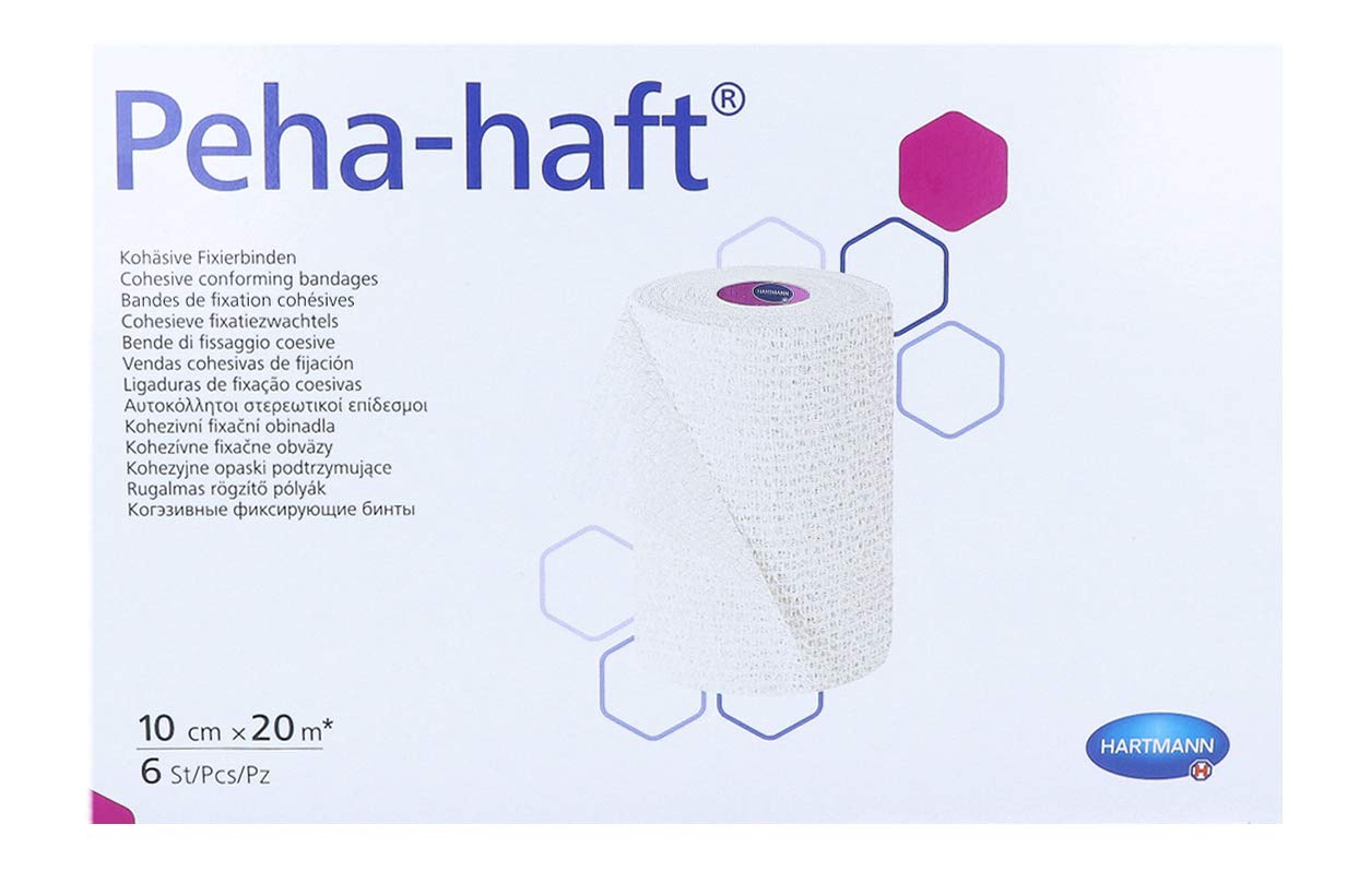 Hartmann Peha Haft - Nastro di fissaggio senza lattice, 20 m x 10 cm, confezione da 6