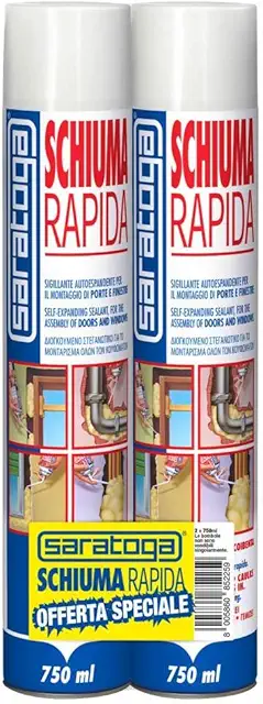 Schiuma Poliuretanica Rapida Isolante 2 x 750 ml