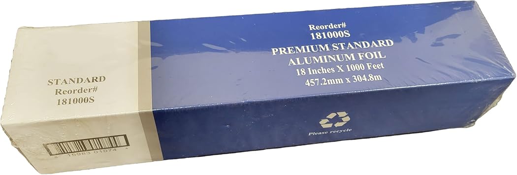 Foodservice Aluminum Foil, 18 inches x 1000 Feet, Premium Aluminum Foil Roll 18 in. x 1000 feet