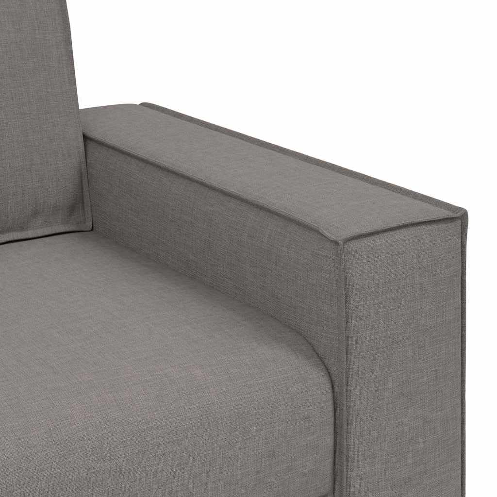 vidaXL Canapé 3 pcs Taupe 220 x 80 x 84 cm Tissu en Lin mélangé, Canapé en Lin élégant, Ensemble Chic, canapé Moderne, 3 Places, 2 Places, Salon Contemporain
