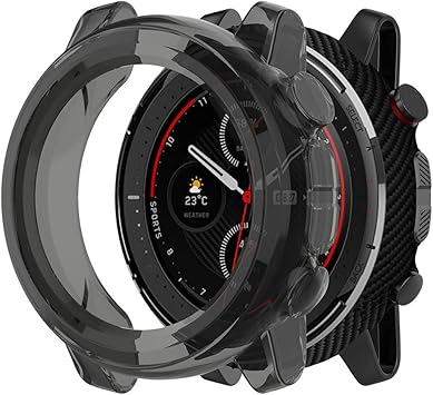 Tencloud Fundas compatibles con Amazfit Stratos 3, funda protectora para reloj, accesorios protector suave TPU Bumper Shell para Amazfit Stratos 3 ...