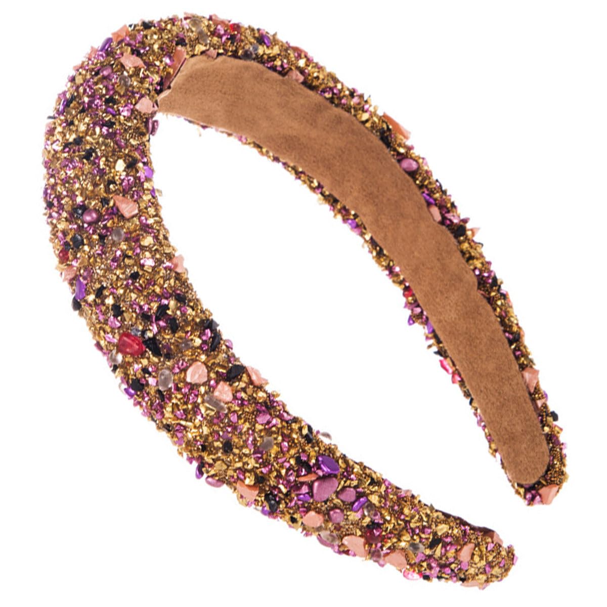 scicent Hair Bands for Women Wide Alice Bands Rhinestone Headbands Glitter Padded Hair Accessories Crystal Embellished Hairband Elastic Head Bands Adult Women 16620 - Image 3