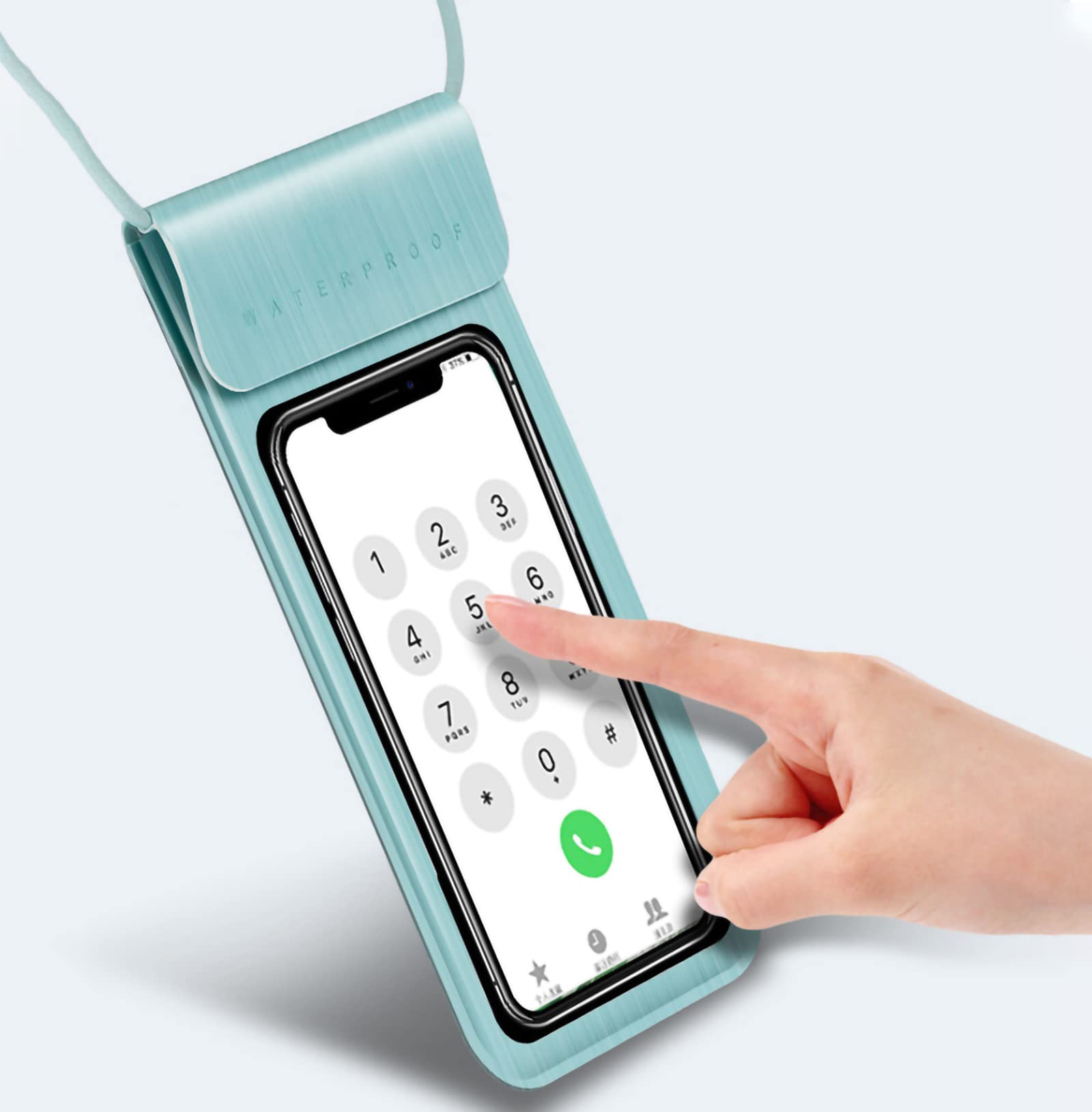 Baikeen - Custodia impermeabile IPX8 per iPhone 14+/13 Pro12 Pro/Xs Max/XR (6,9 pollici), argento