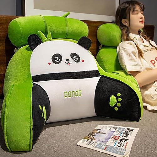 Miniatura 5 de Almohada de lectura de animales lindos con forma de panda rading, almohada de lectura con brazos adecuada para leer, relajarse, ver la televisión,