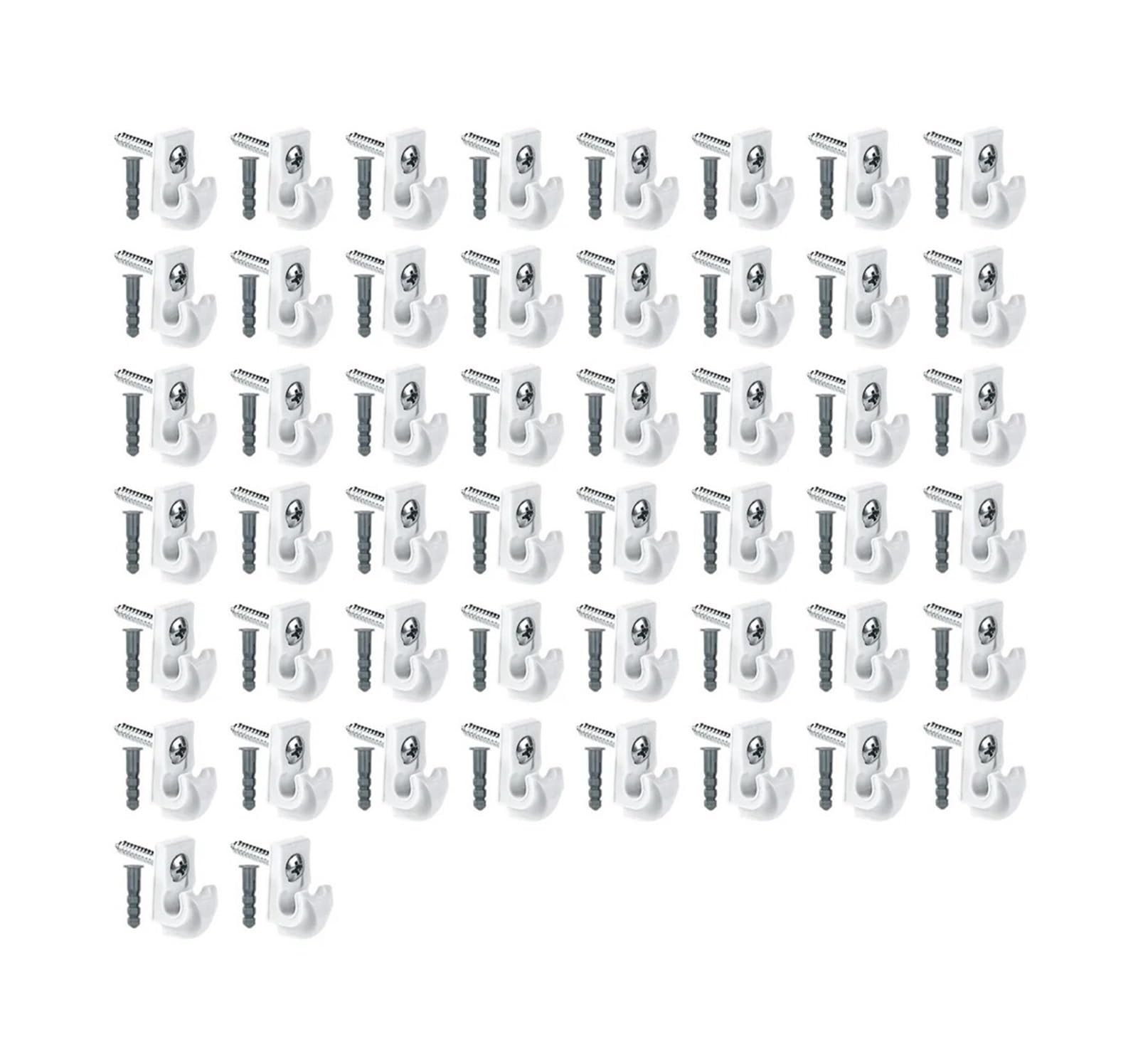 BAYNOPURIN Outdoor Light Hook 50-10Pcs String Light Hanger Hooks Heavy Duty Screw in Ceiling ABS Hanging for Outdoor Lamp & Plant Potted Holders(White-50pcs)