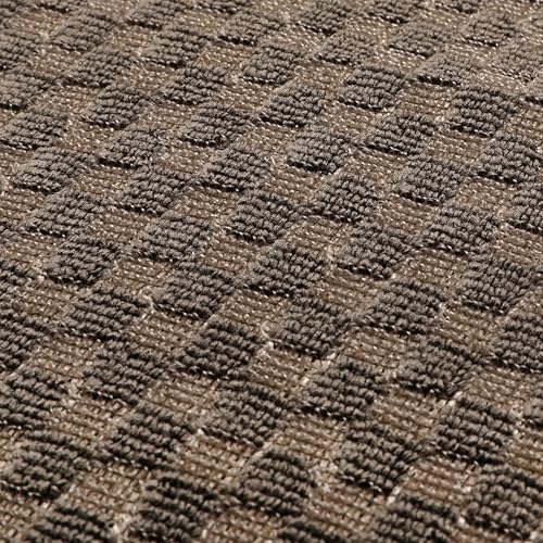 Image of Cutting EDGE 320 GSM - Set of 2 - Microfiber Cleaning Cloth, 2-in-1 Dual Texture, Super Absorbent, Lint Free & Streak Free for Car & Bike, Glass, Dashboard & Interior (40 x 48 cm, Brown)
