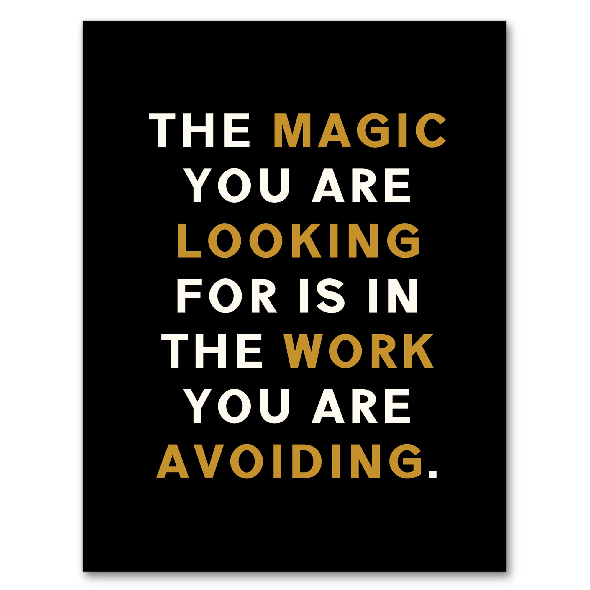 Artery8 Magic You Are Looking For Work Motivational Quote Living Room Artwork Framed Wall Art Print 18X24 Inch