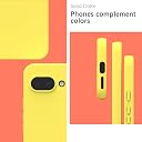 YATWIN Silicone Back Case for Google Pixel 9A, Soft-Touch Phone Back Cover for Google Pixel 9A - Yellow gallery image