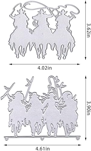 Miniatura 2 de ABTOLS Troqueles de corte de vaquero de metal, troquelados para montar a caballo, plantillas en relieve, molde de plantilla para tarjetas, álbumes