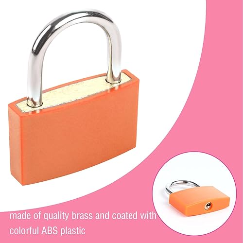 Miniatura 3 de Cerradura de llave grande para casillero de 1.654 pulgadas, 2 cerraduras resistentes con llave, candados impermeables con llave, candados de