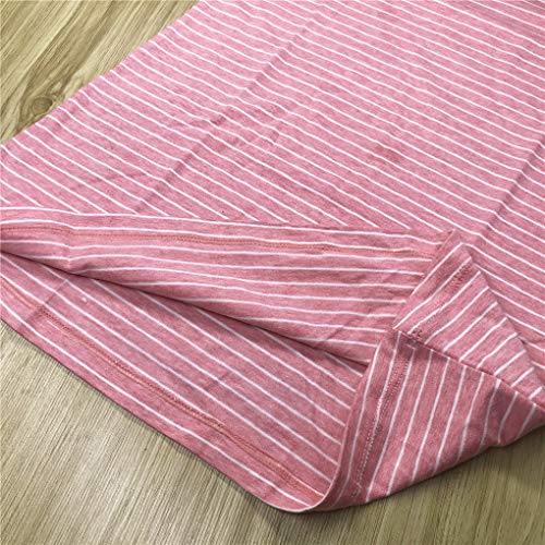 Uobzyaq Princess Nightgowns For Toddler Girls Cotton Stripe Sleepwear Pajamas Summer Short Sleeve Nightdress For 3-10 Years Watermelon Red Size 5-6Years(120) #TOP4
