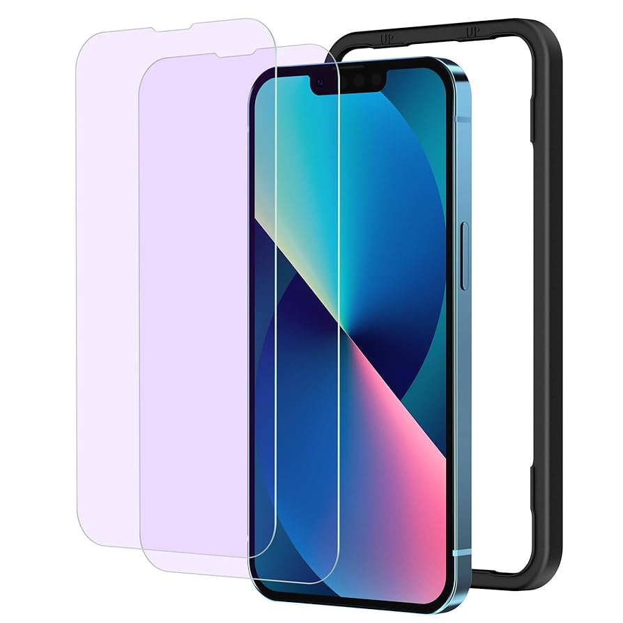 iPhone 15 ブルー 128GB【ガラスフィルム付】 iPhone15 ガラスフィルム 保護フィルム ブルーライトカット 液晶