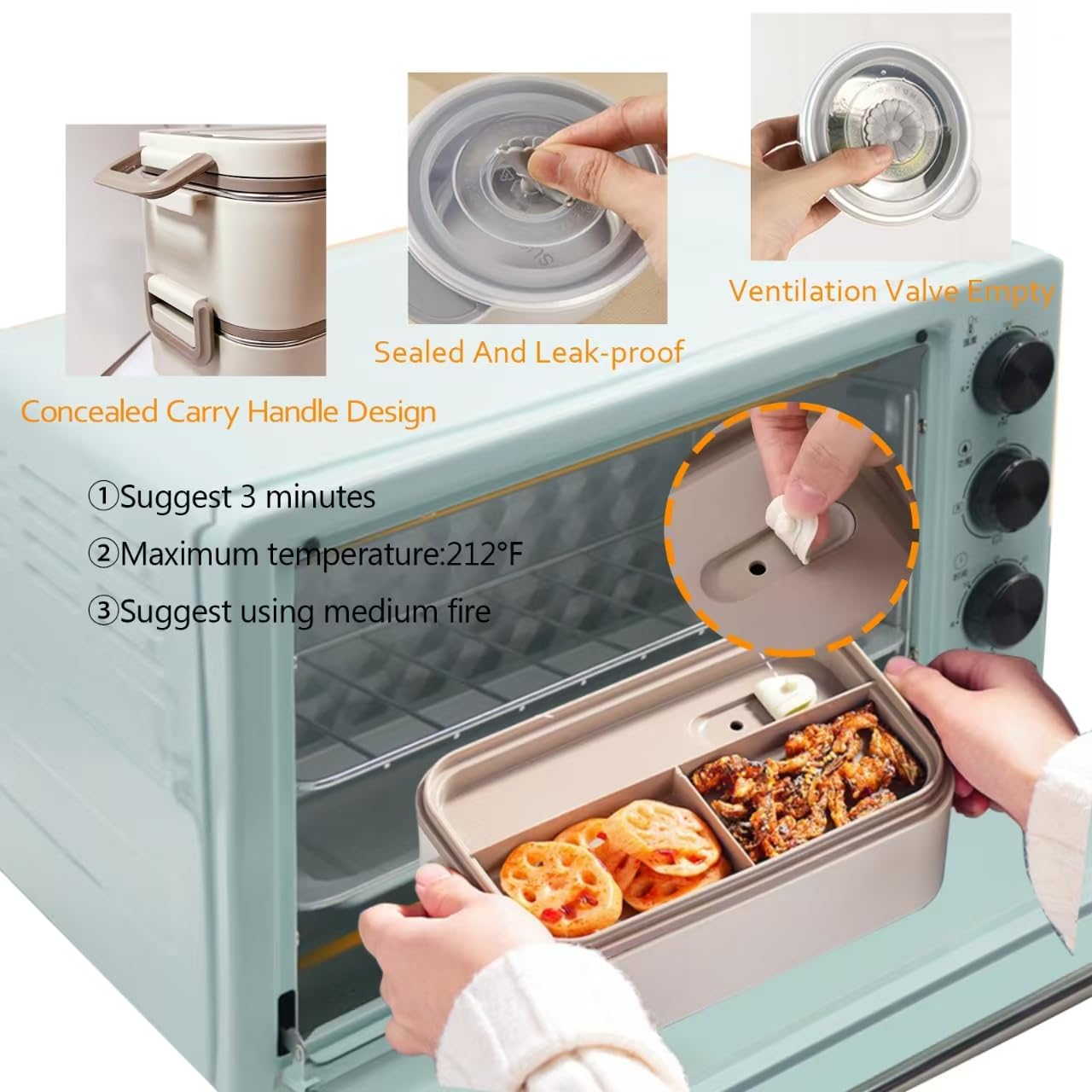 Edelstahl-Lunchbox mit Suppenschüssel, stapelbare Edelstahl-Bento-Box, große Kapazität, Lunchbehälter für Erwachsene, auslaufsichere Lunchbox, Bento-Box für Erwachsene mit Besteck
