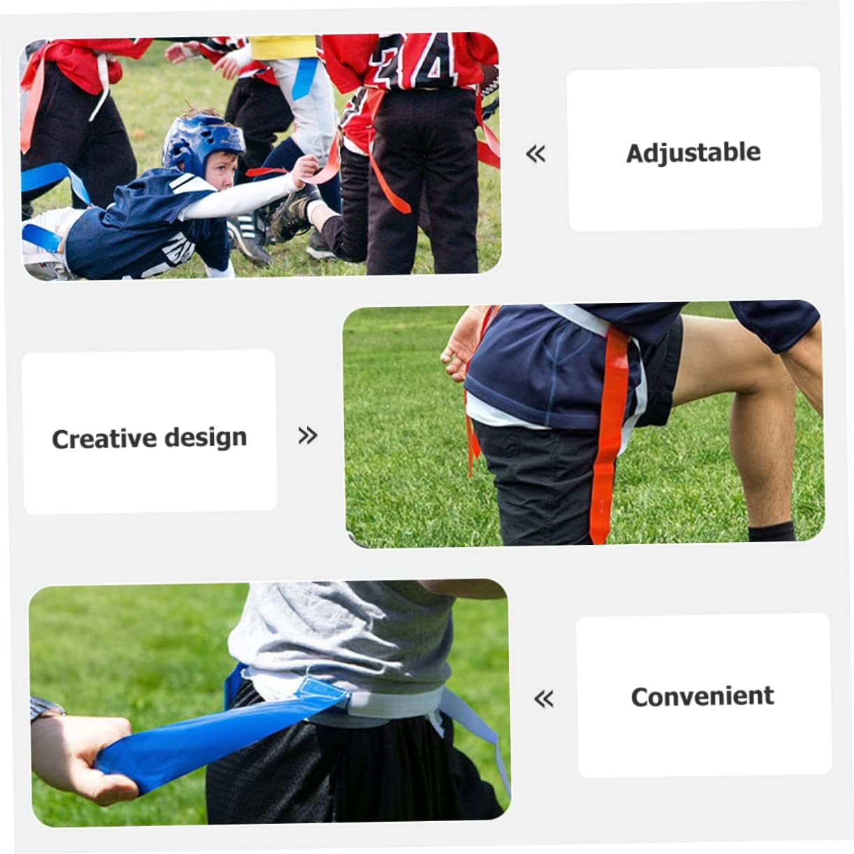 1set Rugby Waist Flags Belts Belts Flags for Outdoor Football Games Youth Gatherings and Fun Activities