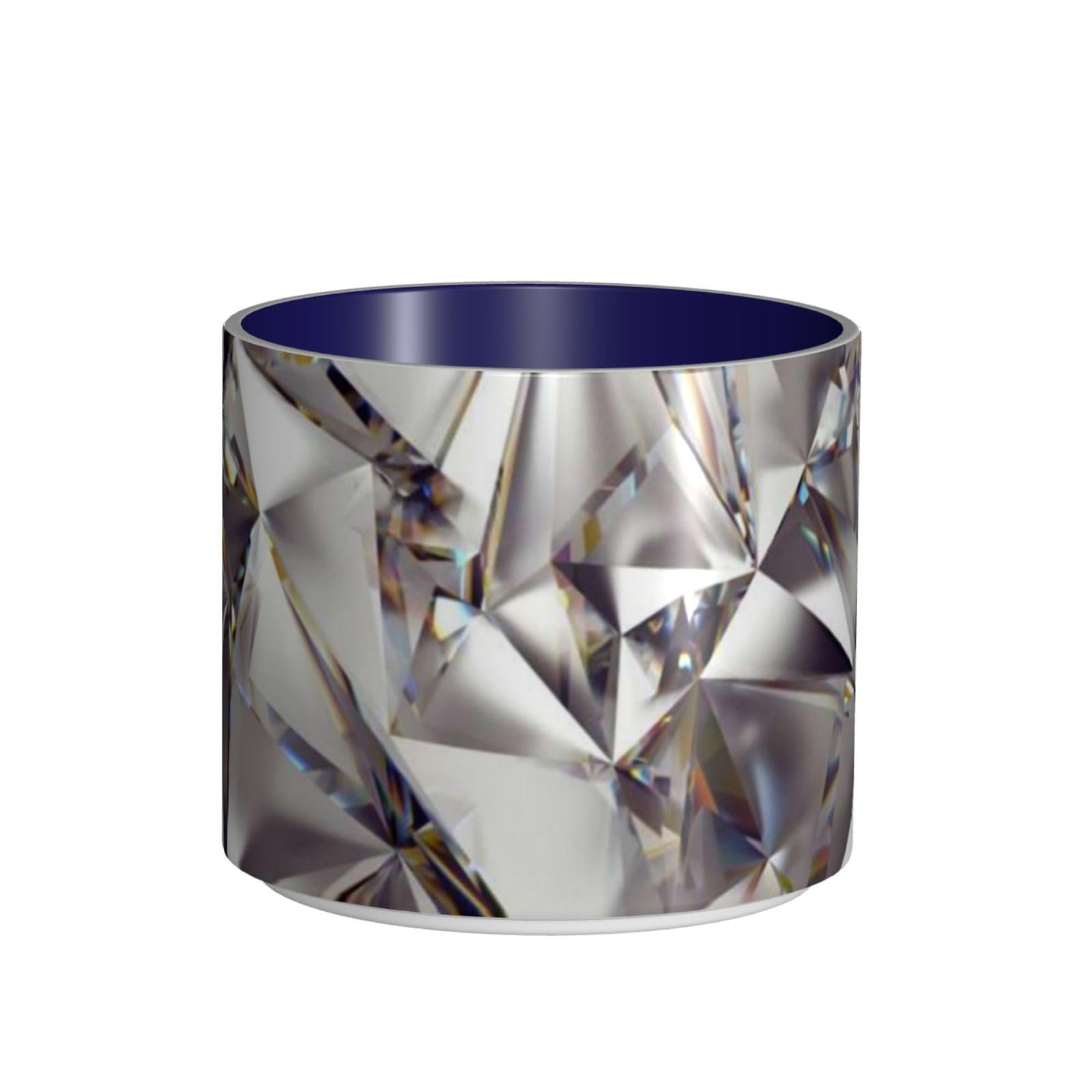 Diamentowy wzór drukowane kubki ceramiczne o dużej pojemności kubek do kawy