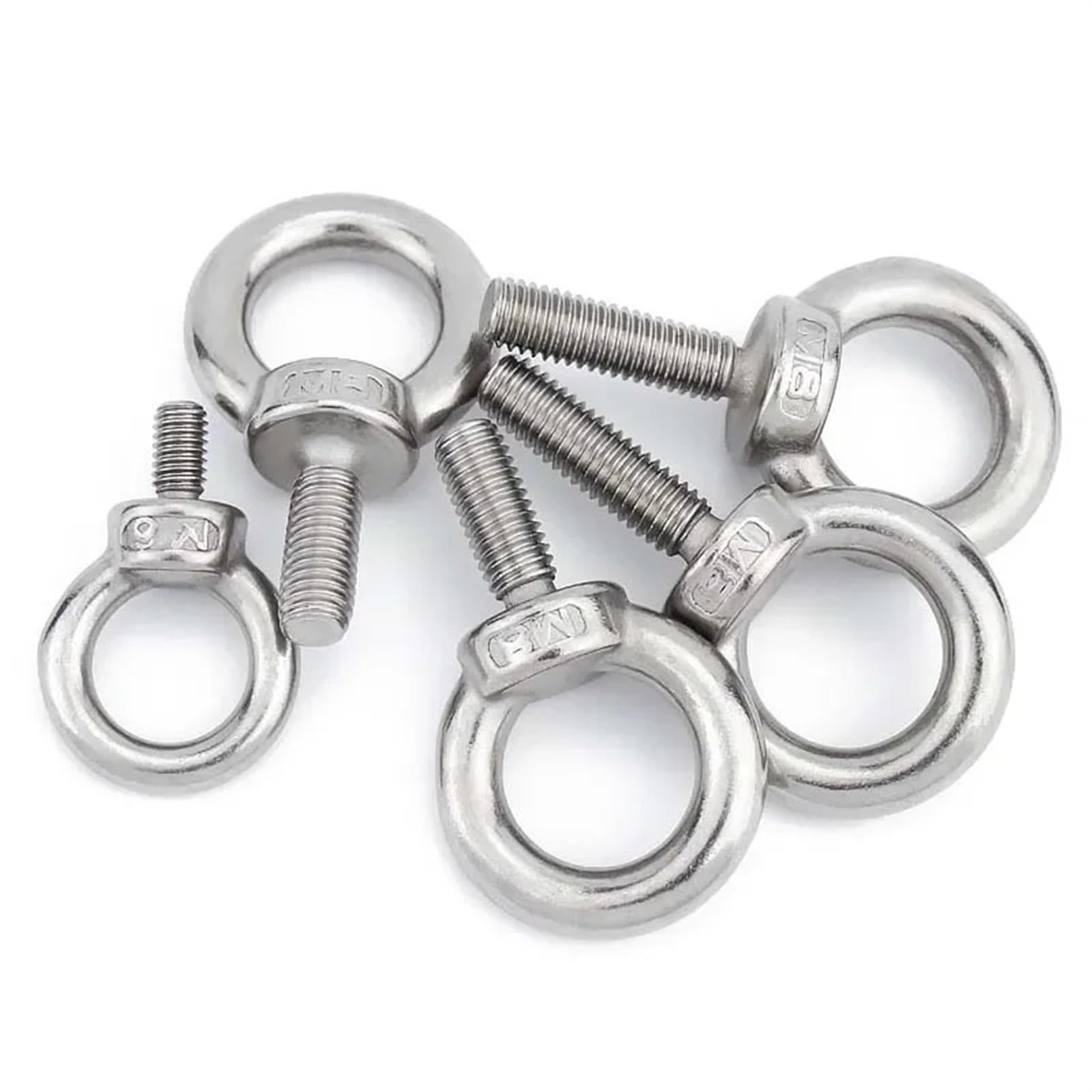 Pernos de ojo para elevación, Cáncamo de elevación Acero inoxidable 304 M3-M24 9-80 mm(M24-1pcs,70mm)