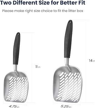 WePet Dual Size Cat Litter Scooper Combo Set for Easy Cleanup