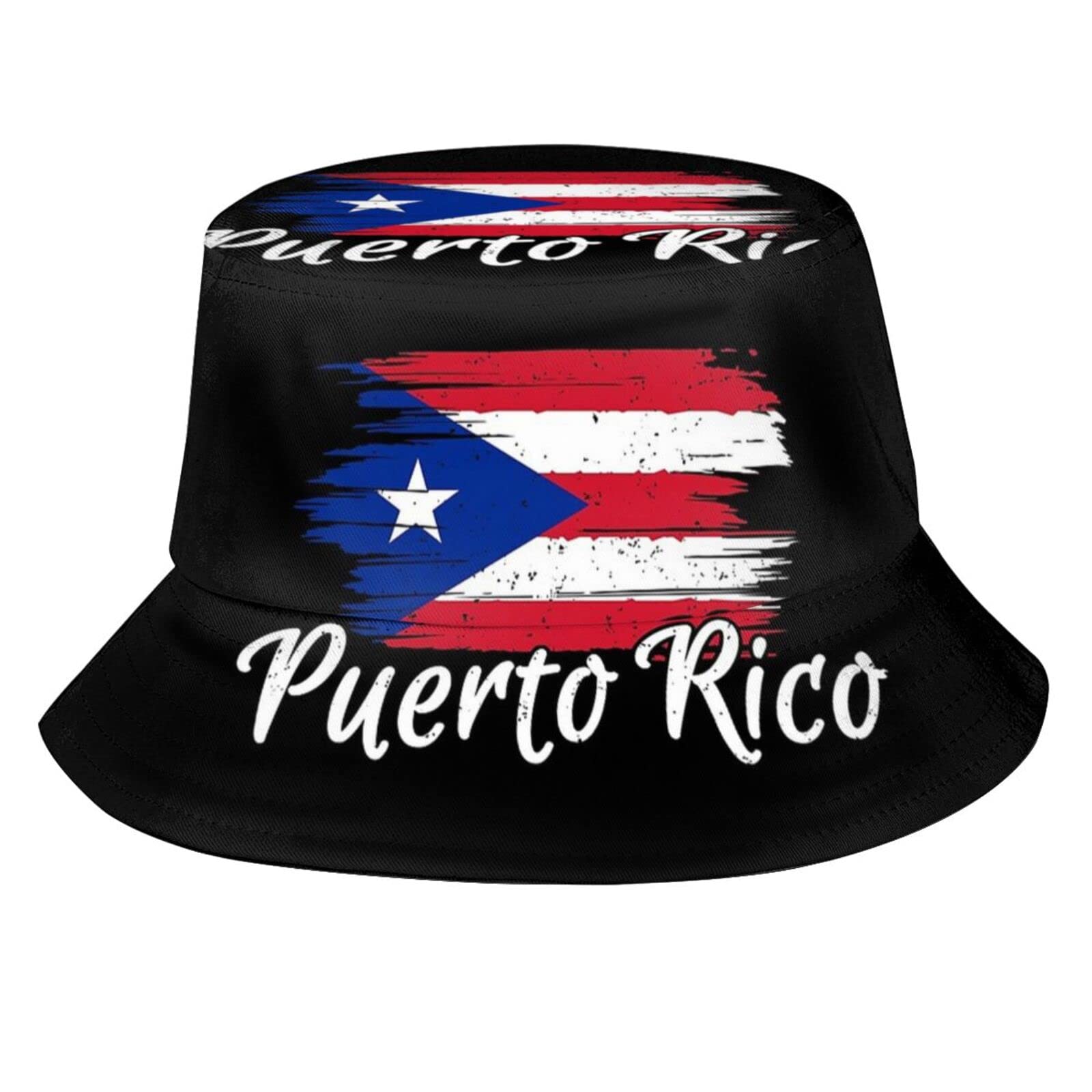 Cute Puerto Rico Flag Bucket Hats Fashion Sun Cap Packable Outdoor Puerto Rican Fisherman Hat for Unisex Women and Men