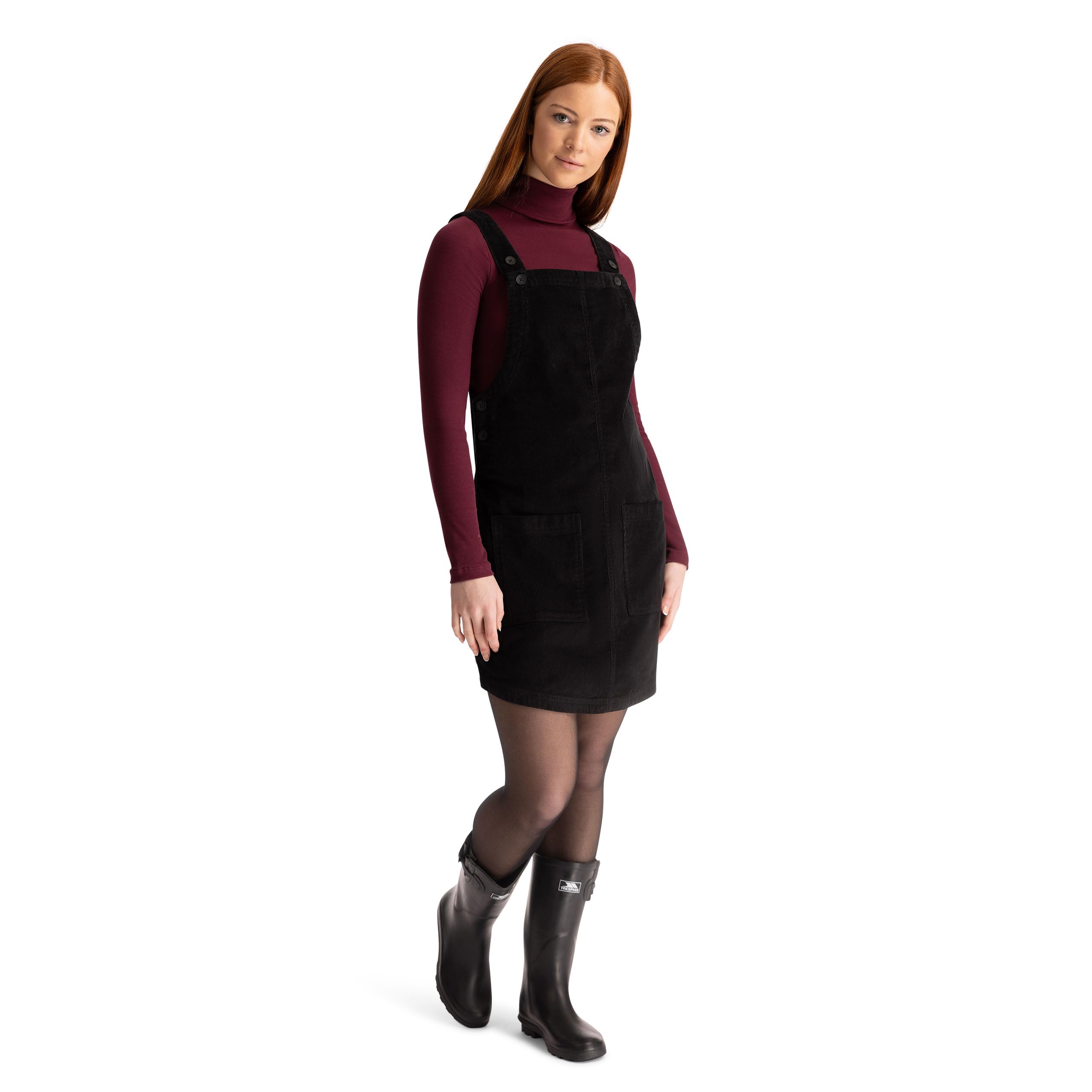 Trespass Women's Black Pinafore Dress Twirl