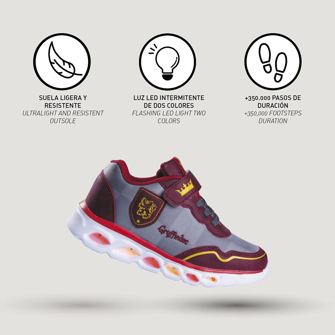 CERDÁ LIFE'S LITTLE MOMENTS Zapatillas con Luces Niña de Harry Potter - Licencia Oficial Warner Bros Zapatillas con Luces Niña de Harry Potter - Licencia Oficial Warner BrosNiñas