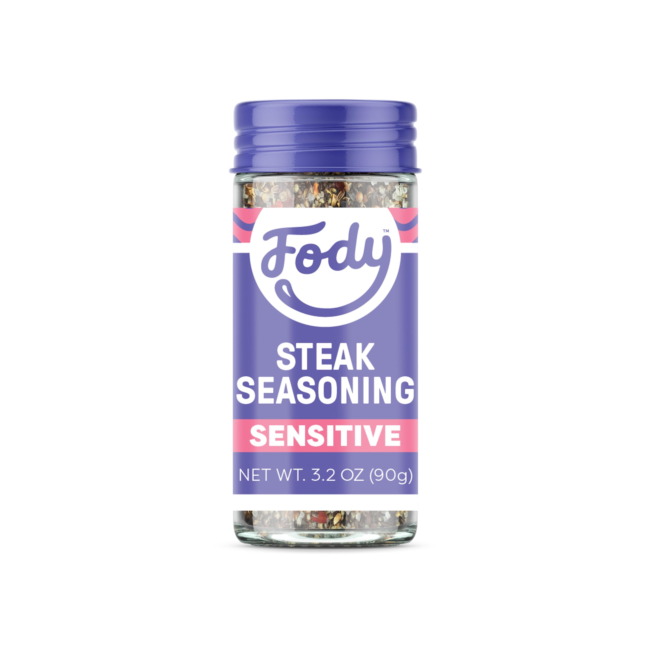 Fody Foods Steak Seasoning, 3.2 Oz, Garlic and Onion Free, Low FODMAP Certified, Gut & IBS Friendly, Vegan, Non-GMO, Gluten Free, Keto Friendly, Great for Grilling