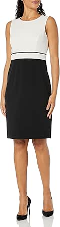 Kasper Women's Color Block Sheath Dress W/Waistband Piping at Amazon ...