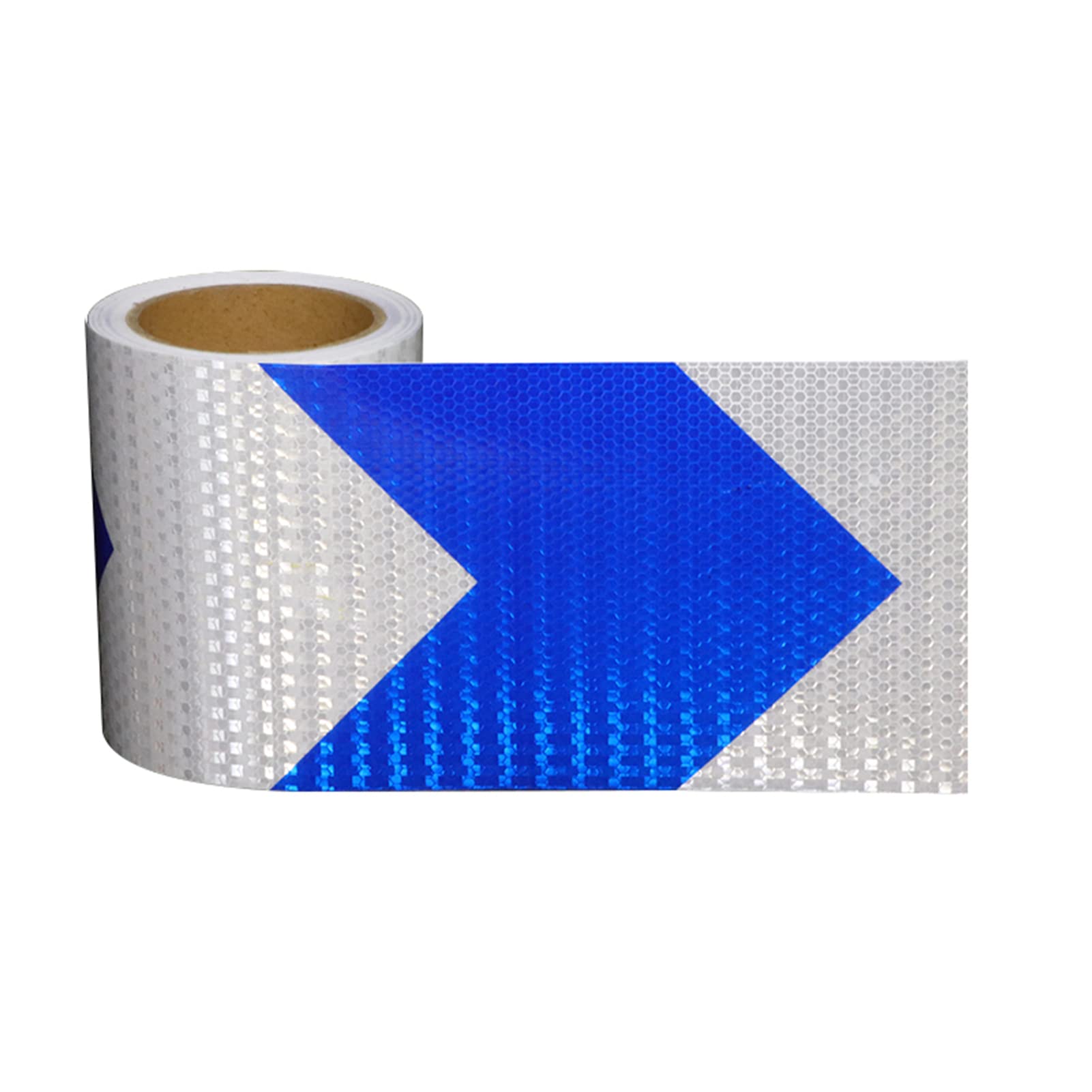 VHcgCGJ reflective tape, Reflective Tape Hazard Warning Self-Adhesive High Intensity Prismatic(Blue White)