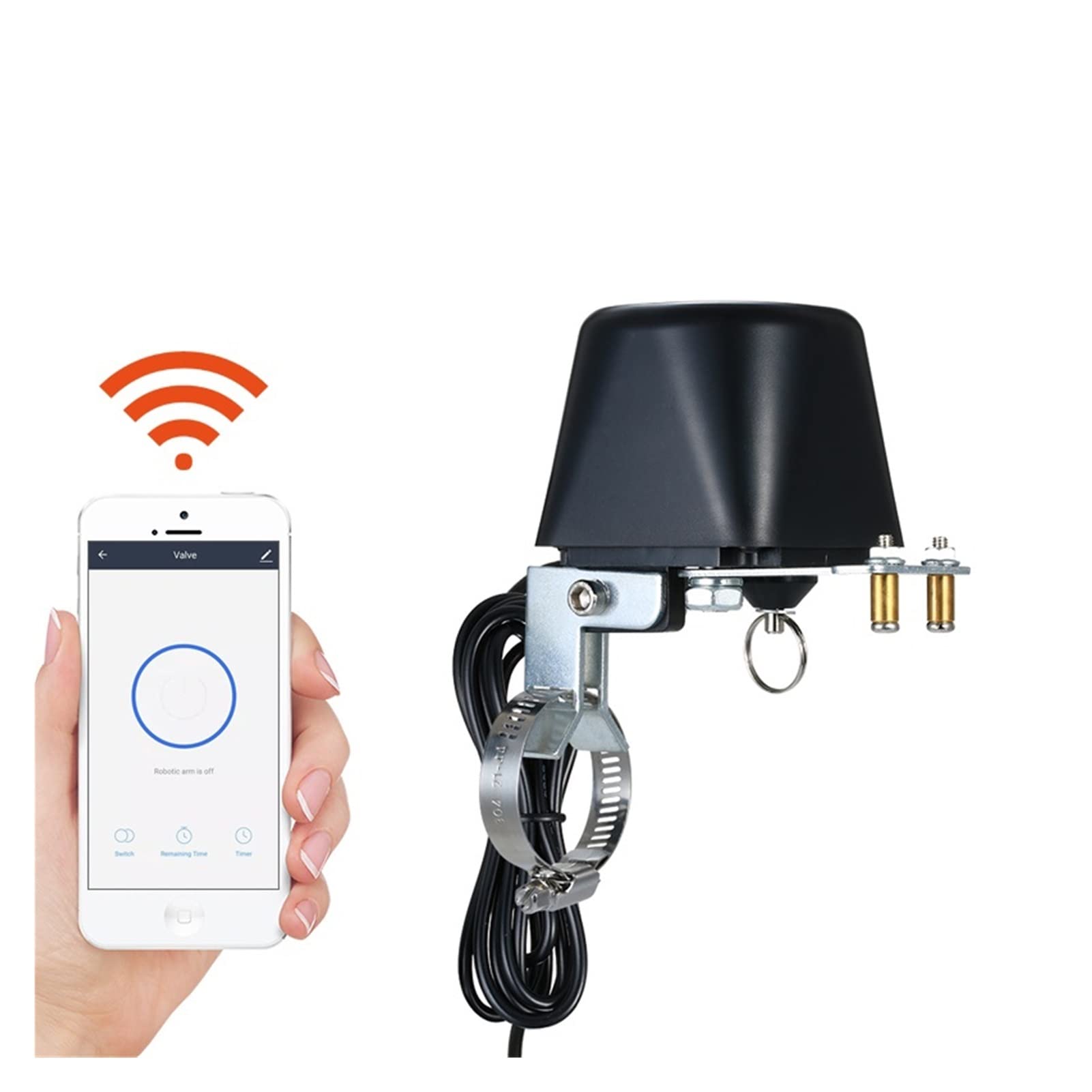 Smart Sprinkler Timer per irrigazione Tuya Wifi/Zigbee Smart Valve Controller per conduttura del gas dell'acqua Spegnimento automatico Compatibile con Alexa Google Assistant Traccia il traffico e ri